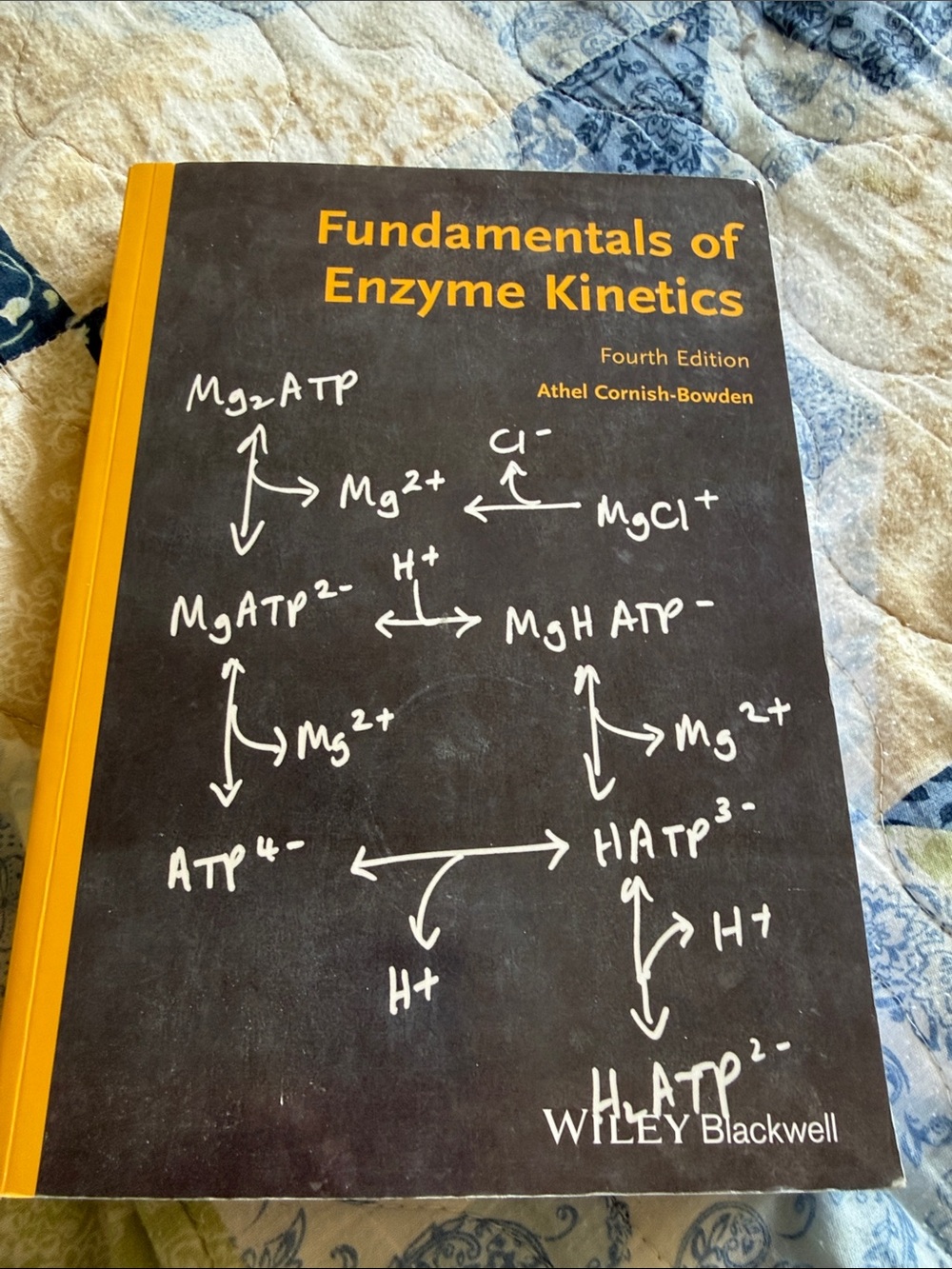 Fundamentals of Enzyme Kinetics by Wiley Blackwell - Black & Yellow Textbook